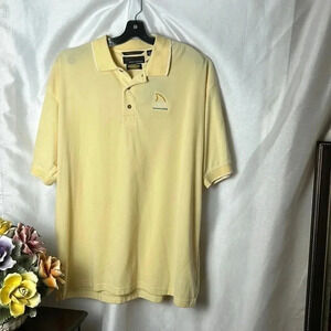 GREG NORMAN PLAY DRY SYSTEM YELLOW  GOLF SHIRT !